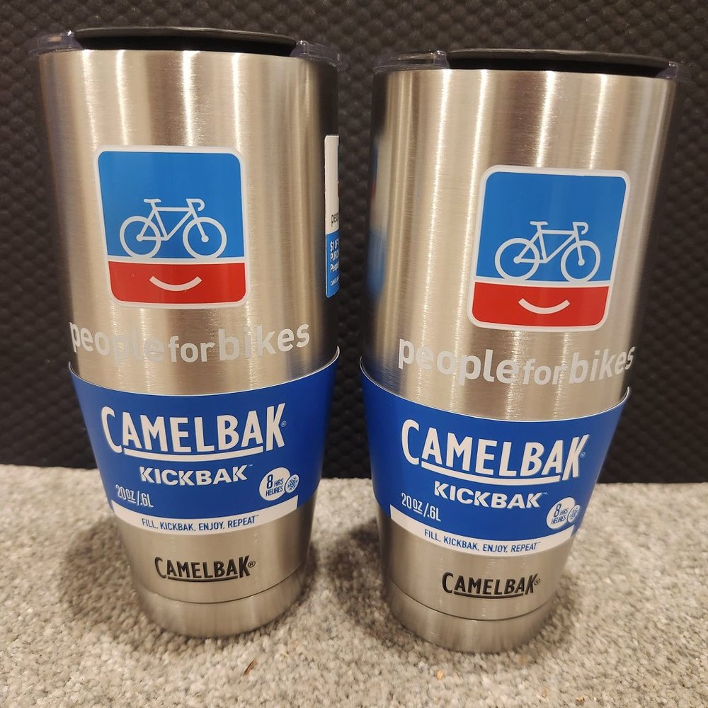 Set of 2 20 oz. CamelBak KickBack insulated tumblers Stainless steel no sweat